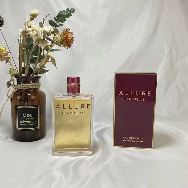 Famoso profumo da donna ALLURE SENSUELLE Spray Colonia femminile naturale 100ml EDP Lusso da donna Piacere di lunga durata Fragranza per regalo Profumo sexy e affascinante 3.4 FL.OZ