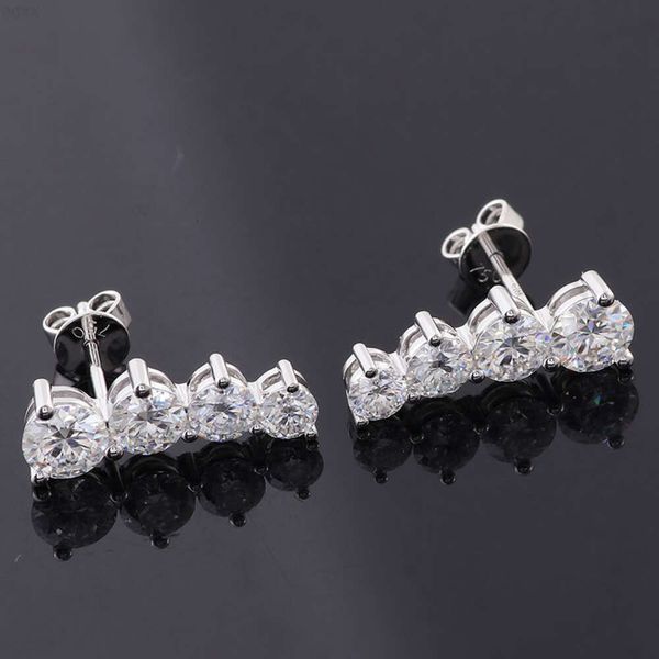 Nuovi orecchini con diamanti alla moda in oro puro 18 carati per le donne in gioielli per feste estive in spiaggia