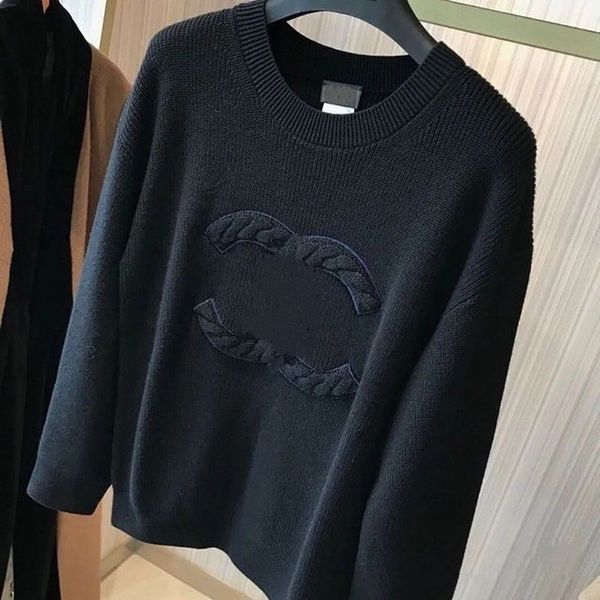 Premium Edition Womens Sweater Fransız Moda Giyim Mektup Deseni 31 İşlemeli Moda Yuvarlak Örgü Lüks Marka Kazak Top