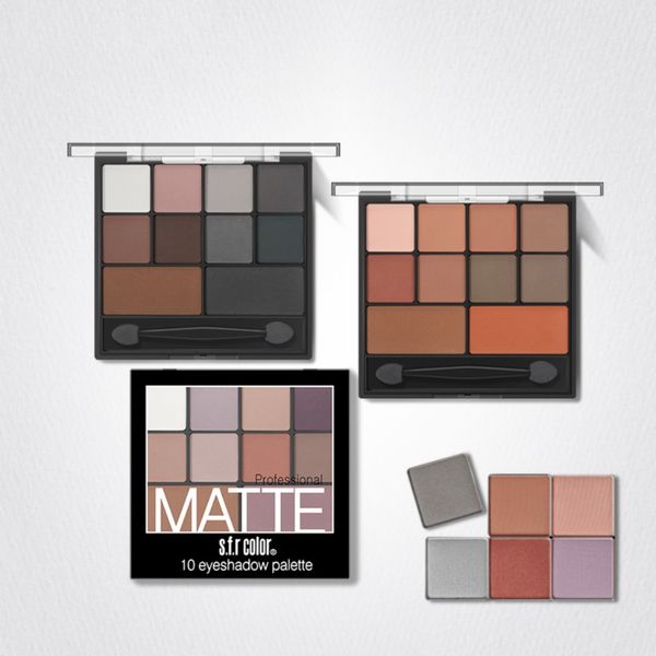 Schickes Make-up-Set, 10 Farben, vollfarbiger, mattierter Lidschatten, lila, matte, rauchige Lidschatten-Palette, glatter Lidschatten, wasserfest