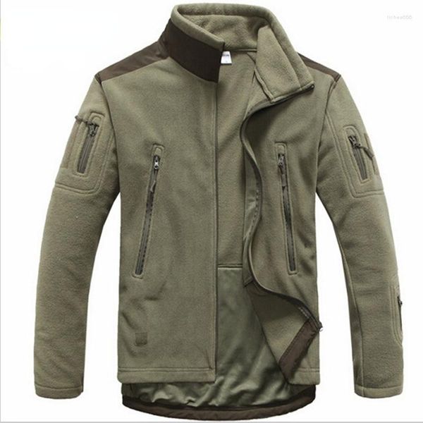 Männer Jacken 2023 Taktische Kleidung Herbst Winter Fleece Armee Jacke Softshell Jagd Männer Militärischen Stil
