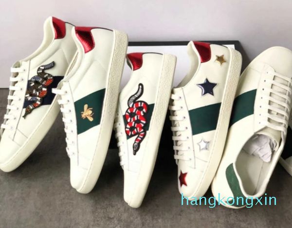 Scarpe da ginnastica Designer Scarpe classiche di marca Love Sneakers Sneaker in pelle Fiore ricamato Python Tiger Cock Ace Uomo Donna Nuovi colori Taglia con scatola verde N