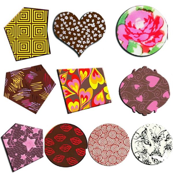 10 pezzi Foglio di trasferimento del cioccolato Fiore Cuore labbra Cuore Rosa ButtTrans Soggiorno Stampo per cioccolato decorazione per cioccolato T200703261o