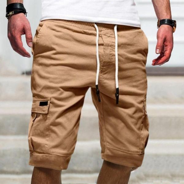 Pantaloncini da uomo Trendy Cargo Lunghezza al ginocchio Morbidi pantaloni sportivi da spiaggia casual per adolescenti Pantaloni sportivi da uomo ad asciugatura rapida