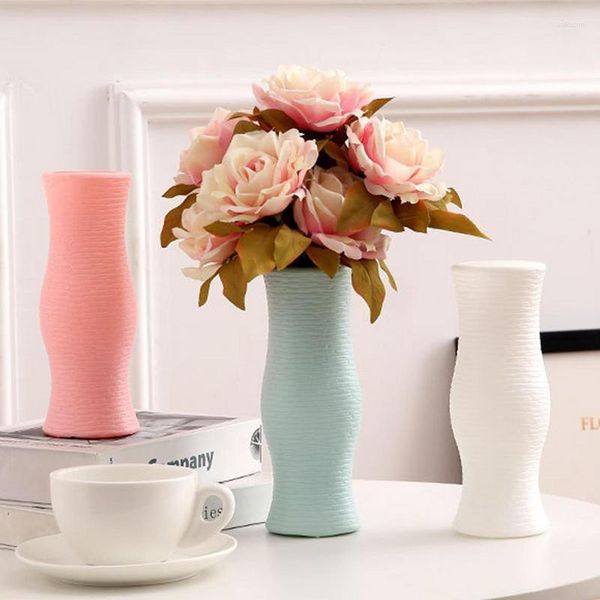 Vasos vaso de flor estilo interior floral flores secas recipiente peças centrais para sala de estar decoração de casa suprimentos