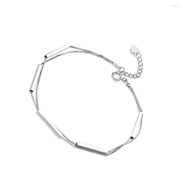 Braccialetti a maglie Bracciale da donna a doppio strato Bracciale elettrolitico di ricambio a forma di bastoncino