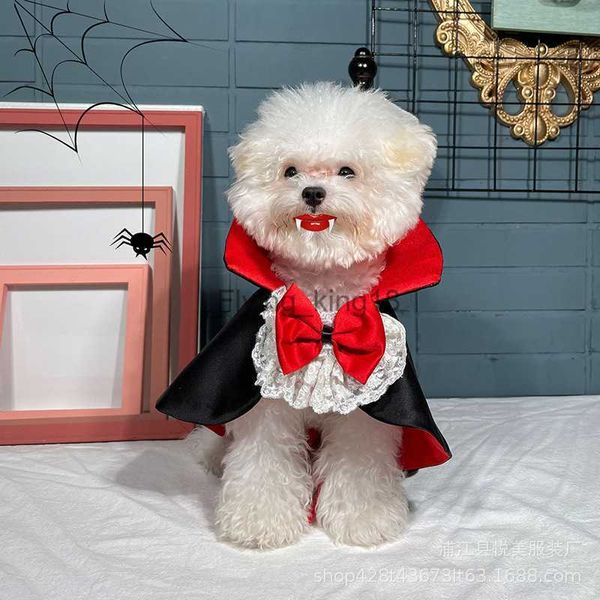 Trajes de gato roupas para animais de estimação gatos filhote de cachorro trajes teddy pug pomeranian pequeno médio cães halloween festa decoração capas hkd230921