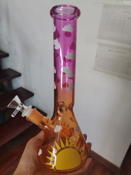 14.5 pulgadas Gravity Glass Bong Tuberías de agua Cachimbas 18 mm Ash Catcher Heady Glass Bongs de agua Dabber Glass Dab Rigs Percolador