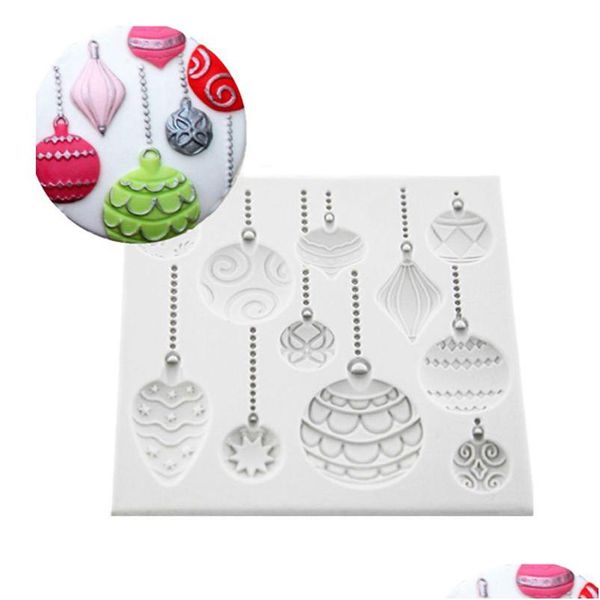 Outros Bakeware Candelabro Balão Sile Mold Cozinha Resina Bolo Baking Ferramenta DIY Chocolate Doce Pastelaria Fondant Mod Sobremesa Lace Decor DHAHV