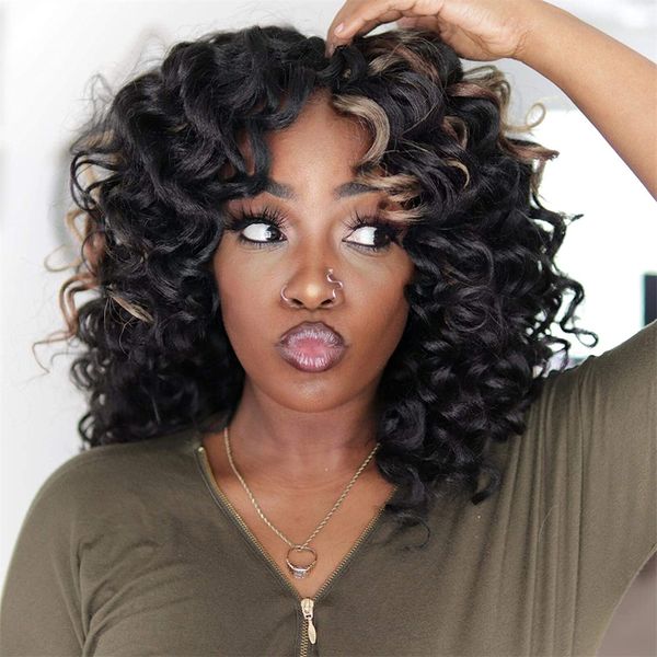 10 12 14 16 Zoll Ocean Wave Crochet Braid Hair Hawaii Afro Curls Natürliche synthetische Flechthaarverlängerungen Pink 613 230921