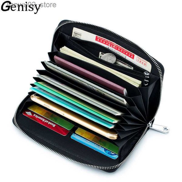 Fermasoldi Cash Budget Portafoglio per passaporto Pochette per iPhone 13 Pro Fogli economici per donna Portafoglio lungo con cerniera per libretto bancario e registro Rfid Q230921