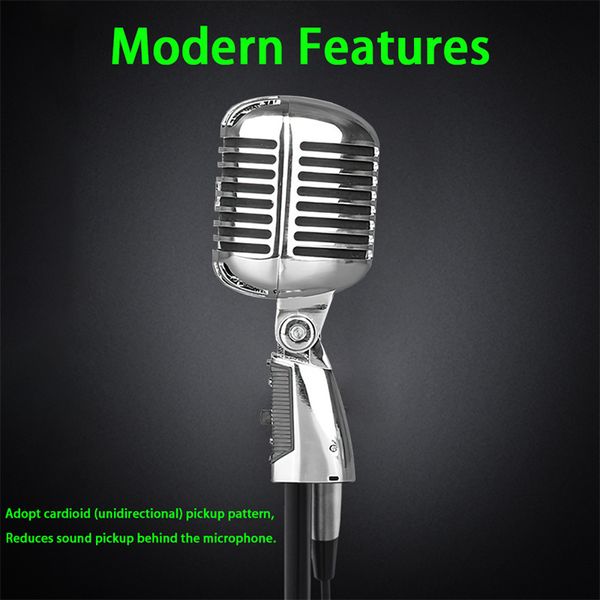 Microfoni Classic Metal Vintage Live Vocals 55SH Dynamic Wired Handheld Mic Microfono per Karaoke Recording Studio 230920