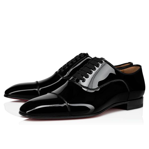 Luxus-Loafer-Kleiderschuhe für Herren, Oxford, Greggo, flache Löwenzahn-Turnschuhe, Italien, schöne niedrige Oberteile, schwarzes Lackleder, rotes Wildleder, Designer-Freizeit-Sportschuhe, Box EU 38–47