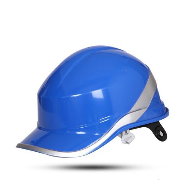 Caschi per pattini Elmetto di sicurezza Casco in ABS Pulsante regolabile con sospensione a 6 punti Striscia riflettente Casco di sicurezza per arrampicata in cantiere 230921