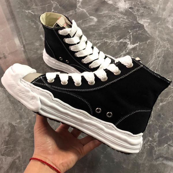 2024 Modelo mais recente Maison Mihara Yasuhiro Peterson OG Sole Low Cut Men Women Designer Casual MMY Black White Canvas Sapatos