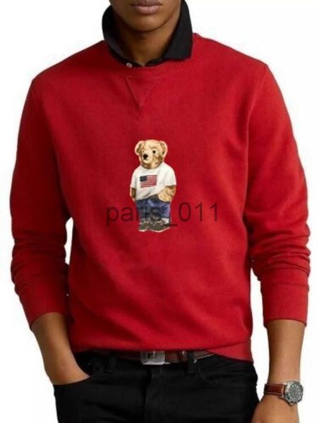 Mens Sweaters Polos Designer Mens Hoodies Camisola Jaqueta Mens Pulôver Urso Dos Desenhos Animados Em Torno Do Pescoço Mais Veludo Algodão Inverno Longsleeved Grande Tamanho Novo Casual Impresso C