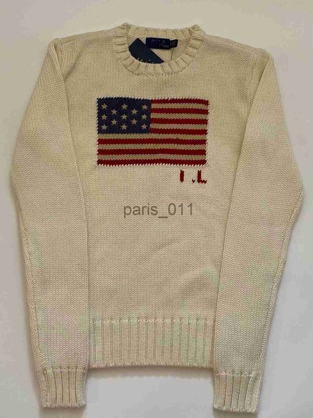 Suéteres masculinos US Women's Knitting Sweater - Bandeira dos Estados Unidos Sweater 2023 Inverno Moda Confortável Algodão Pulôver X0921