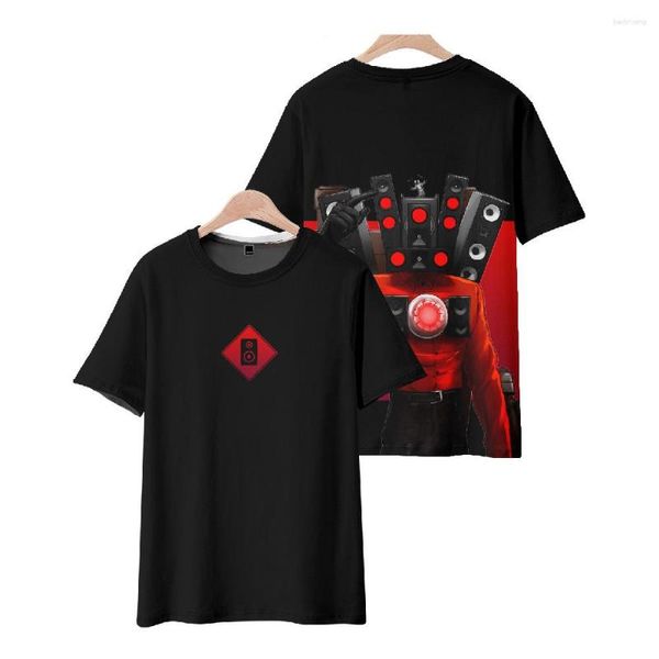 Mulheres camisetas 3D Skibidi WC Homens Mulheres Verão O-pescoço Mangas Curtas Dos Desenhos Animados Anime Camisa Crianças Meninos Meninas Cosplay Traje Tees