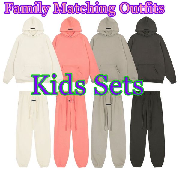 Ess Aile Eşleşen Kıyafetler Çocuk Hoodies Bebek Sweatshirts Erkek Kadınlı Kızlar Erkekler Ebeveynlik Giysileri Toddler Street Giyim Tasarımcısı Gevşek Sevenler Üstler Katlar