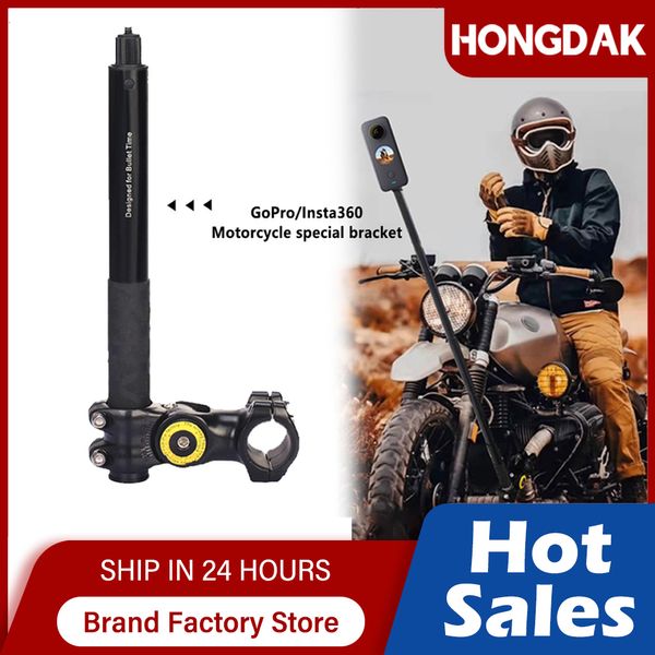 Altri prodotti per fotocamere Motocicletta Monopiede panoramico Bicicletta Selfie stick nascosto per GoPro Max Her 11 10 9 One DJI Insta360 Action Camera Accessorio 230920