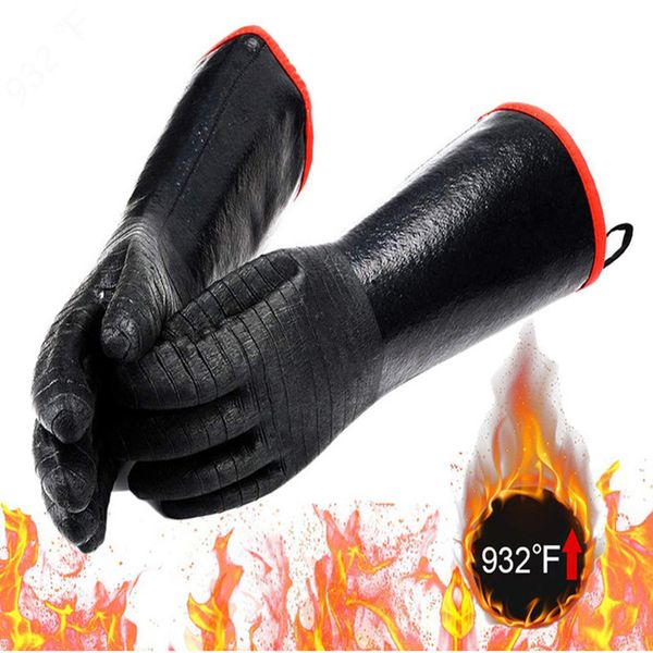 Ferramentas para churrasco acessórios luvas 18in resistente ao calor fumante neoprene adequado grill cozinhar texturizado palma antiderrapante óleo à prova de fogo 230920