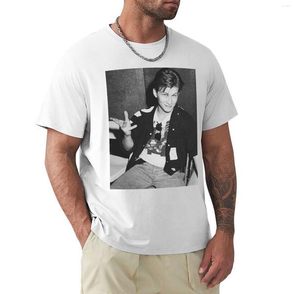 Polo da uomo T-shirt Christian Slater giovane anni '80 T-shirt divertente Uomo Stampa animale per ragazzi Camicie grafiche da uomo
