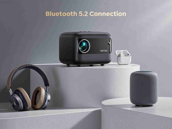 Projetores TOPTRO Projetor portátil 1080P Full HD compatível com 9500L WIFI Bluetooth Projetores com foco elétrico para home theater ao ar livre L230923