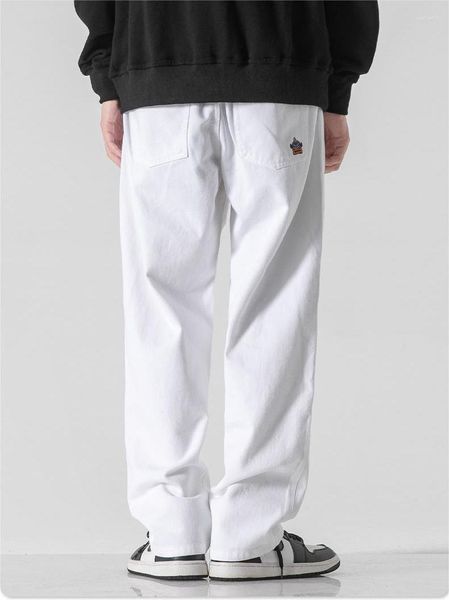 Мужские брюки, японский модный бренд, повседневные, четыре сезона, High Street, прямые брюки, однотонный цвет