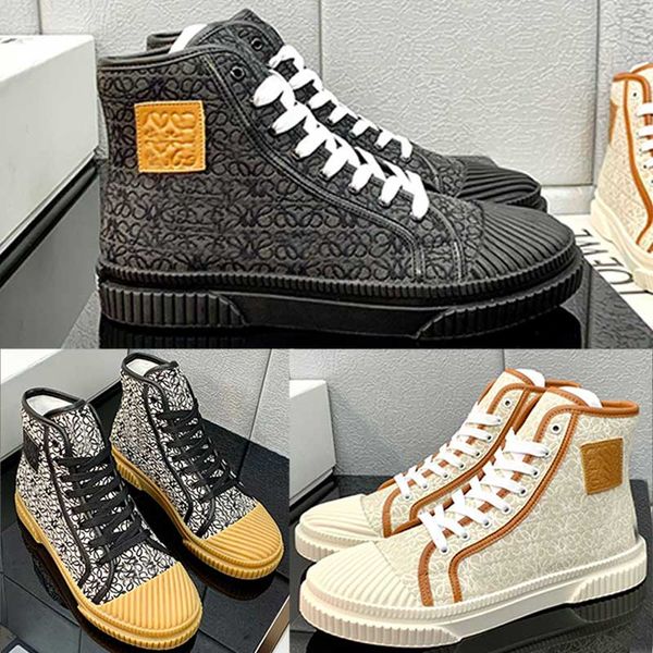 2023 outono e inverno sapatos de grife masculino tênis de cano alto feminino casual botas curtas forro de couro bordado logotipo superior bezerro almofadas de couro sapatos casuais