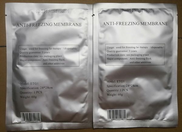 50 pezzi Prezzo di fabbrica dimagrante perdita di peso Proteggi la pelle Cryo Antifreaze Membrane Sheets Gel di membrana antigelo