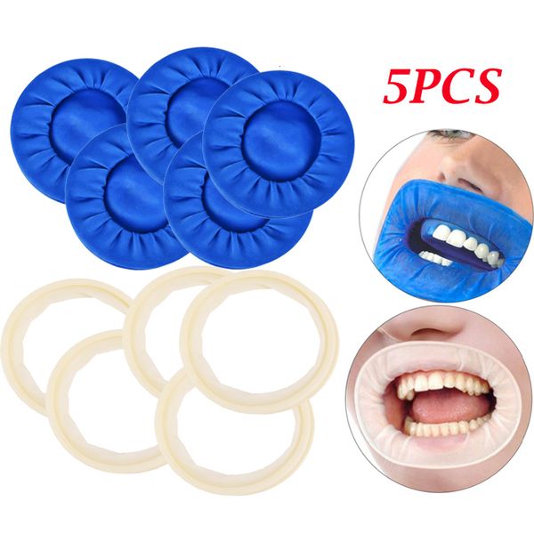 Diğer Oral Hijyeni 5pcs Dental Kauçuk Steril Ağız Açıcı Beyaz Mavi Yanak Bariyeri Sarf Malzemeleri 230921