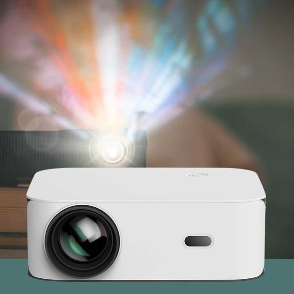 Projektoren HD 1080P Projektor WiFi 4K Mini-Projektor 230ANSI tragbarer Projektor 80-Zoll-Bildschirm kompatibel mit Smartphone USB AV Fire Stick L230923