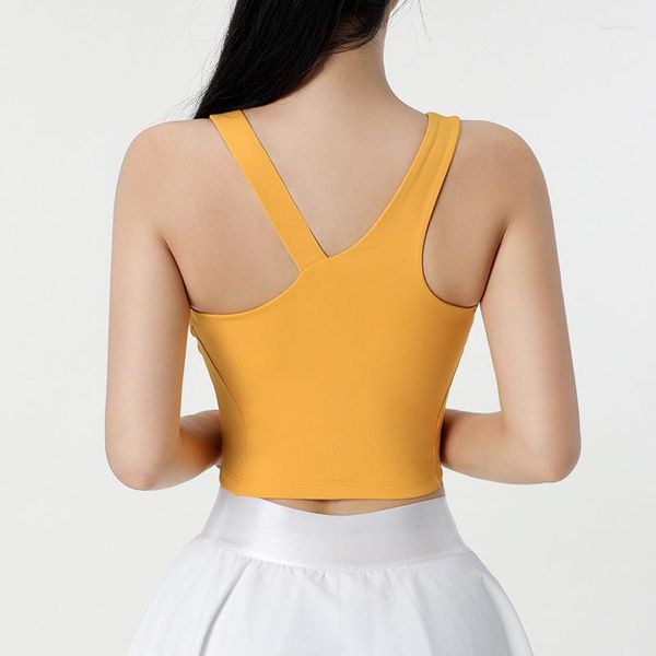 Yoga roupa feminina esporte sutiãs de bainha larga sutiã de alto impacto à prova de choque roupa interior acolchoada correndo tank tops ginásio colete de fitness sportwear