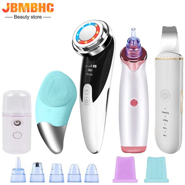 Dispositivos de cuidados de rosto Ultrassônico LED de lavador de pele LED MASSAGER ELÉTRICO A vácuo Removedor de Blackhead Silicone Vibration Face Limpador Limpador 230920