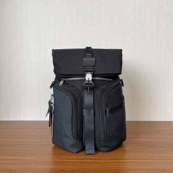 Rucksack aus Mikrofaser-Kunstleder, großes Fassungsvermögen, Herren-Rolltop, modische Reise-Computertasche 232759
