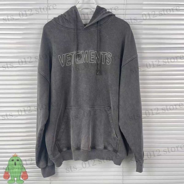 Männer Hoodies Sweatshirts Gewaschen Schwarz Hoodies Strich Brief Mit Kapuze Kordelzug Pullover Männer Frauen Streetwear OS VTM Sweatshirts Hoody T230921