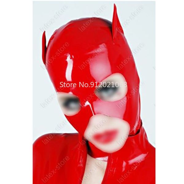 Costumi Catsuit Lattice di Gomma Gummi Maschera per Gatti Cappuccio Personalizzato Catsuit Suit 0.4mm Clubwear Cool Donne Costumi Cosplay