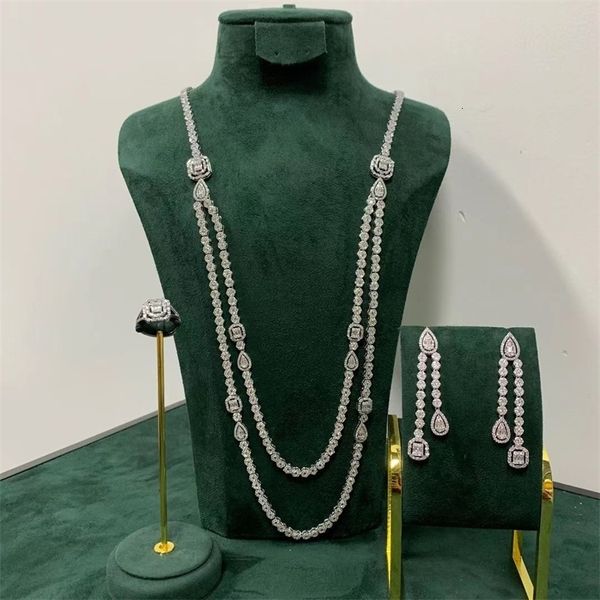 Set di gioielli da sposa Jankelly vendita Africano 2 pezzi Moda da sposa Dubai Set per le donne Accessori per feste Design 230920