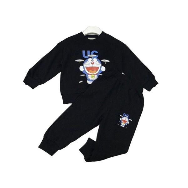 Комплекты одежды Детские осенне-зимние модные спортивные костюмы с принтом Psycho Bunny, спортивные костюмы для мальчиков и девочек, детские повседневные штаны с капюшоном, комплекты одежды из 2 предметов, размер 100-160 см B04
