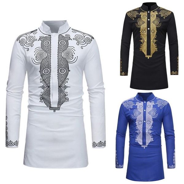 Shujin homens dashiki vestido camisa verão roupas africanas homem design de moda camisa africano tradicional impresso masculino hippie286k