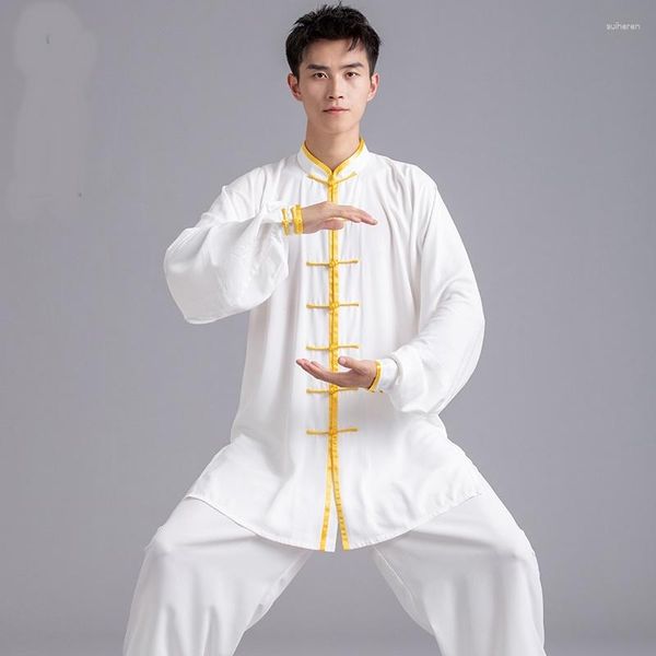 Ethnische Kleidung Uniform Traditionelle Chinesische Wushu Taichi Männer Kung Fu Kampfkunst Anzug Leistung Anzüge Tai Chi Übung Kleidung