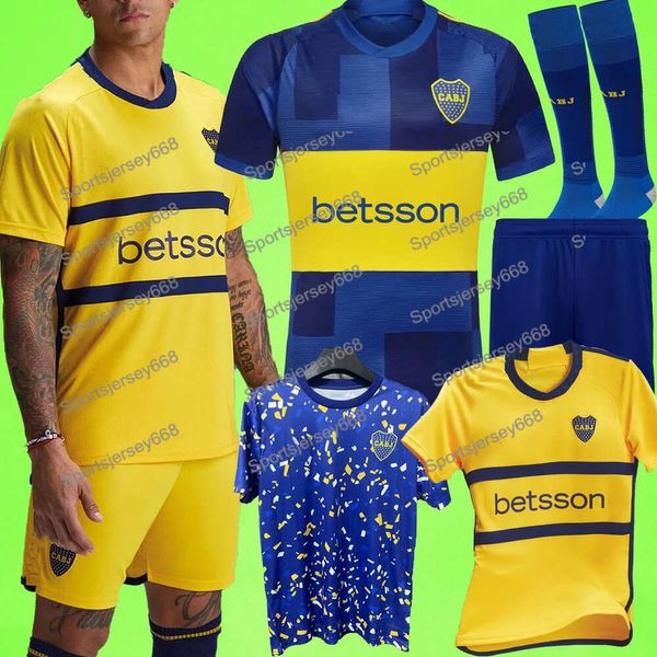 2023 2024 Boca Juniors maglie da calcio casa lontano uomo bambini Kit lontano Tevez 23 24 Oscar Villa Saio Maradona Varela uniformi da allenamento