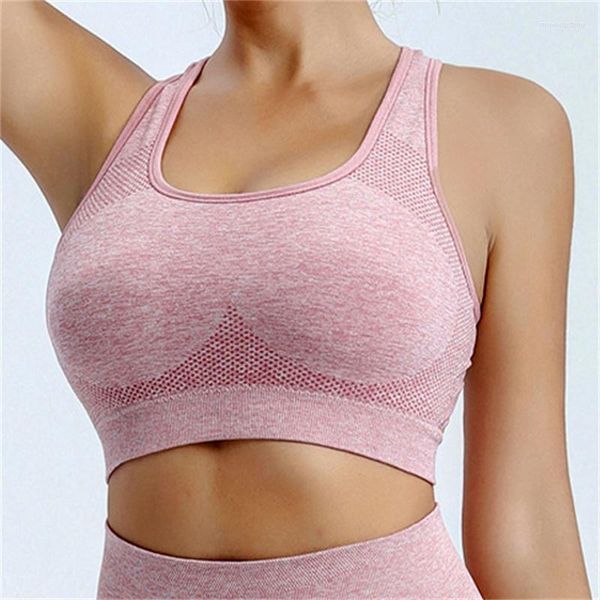 Yoga-Outfit für Damen, Sport-BH, Strumpfhose, bauchfreies Top, Weste, Übergröße, verstellbarer Riemen, stoßfest, für Fitnessstudio, Fitness, sportlicher Büstenhalter, weich