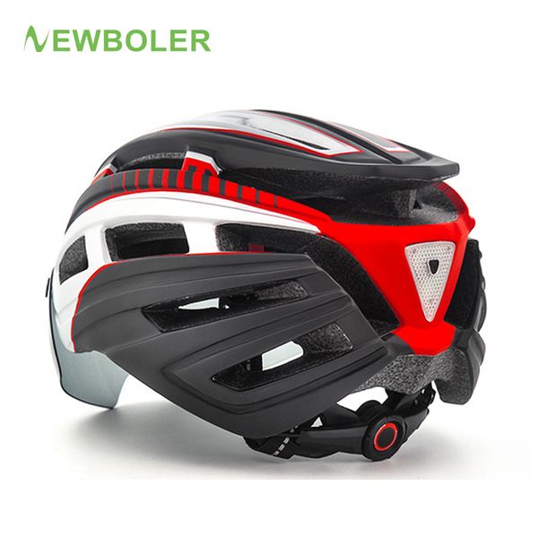 Caschi da ciclismo BOLER Casco da ciclismo Uomo Donna Casco leggero a LED Casco da mountain bike da strada Lente per equitazione Sport da bicicletta Skateboard Scooter 230921