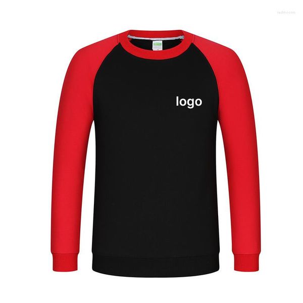 Hoodies masculinos moletom de lã polar quente para homens mulheres camisas com capuz logotipo personalizado moda casual costura cor manga longa camiseta