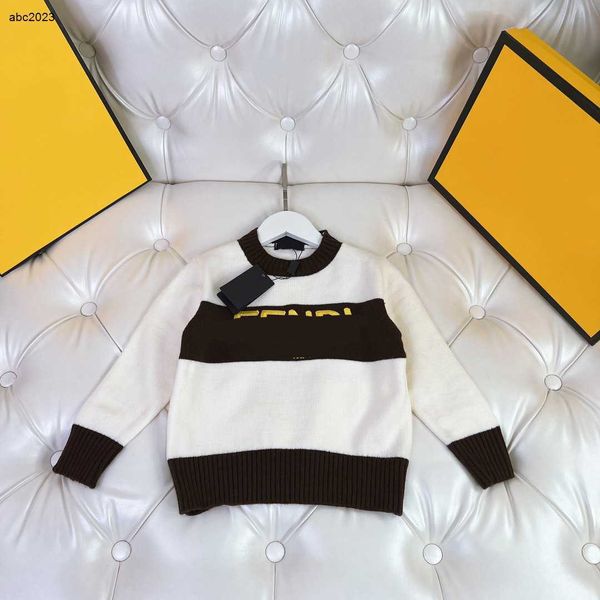 Novo designer camisola para crianças roupas de bebê em torno do pescoço pulôver para menino menina tamanho 100-150 cm manga comprida criança malhas topo set20