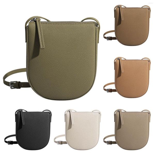 Carteiras moda senhora couro simples elegante cor sólida carteira diária portátil crossbody saco câmera mensageiro