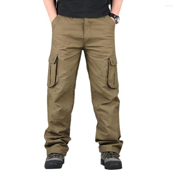 Calças Masculinas Ao Ar Livre Bolsos Tridimensionais Multi-funcional Casual Outono Calças Multi-bolso