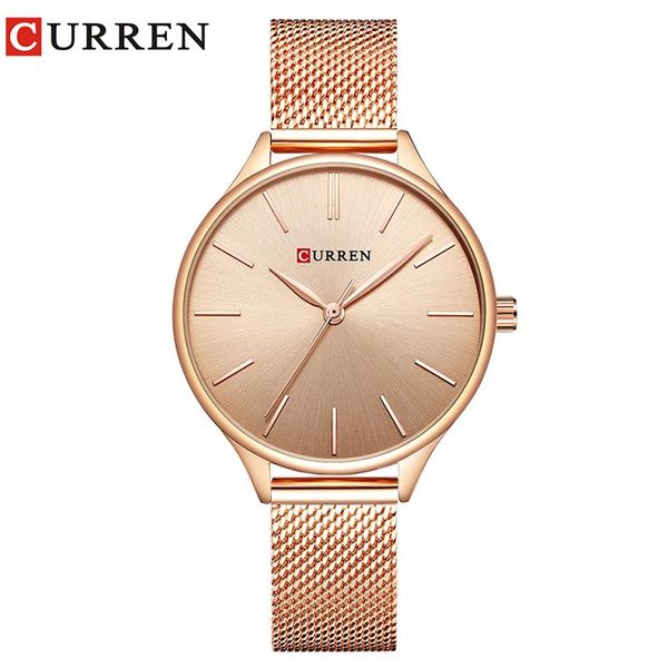 CURREN orologio Moda Stile semplice Nuovo braccialetto da donna Orologi Abito da donna Orologio da polso al quarzo Orologio femminile Regali relogios femini288C