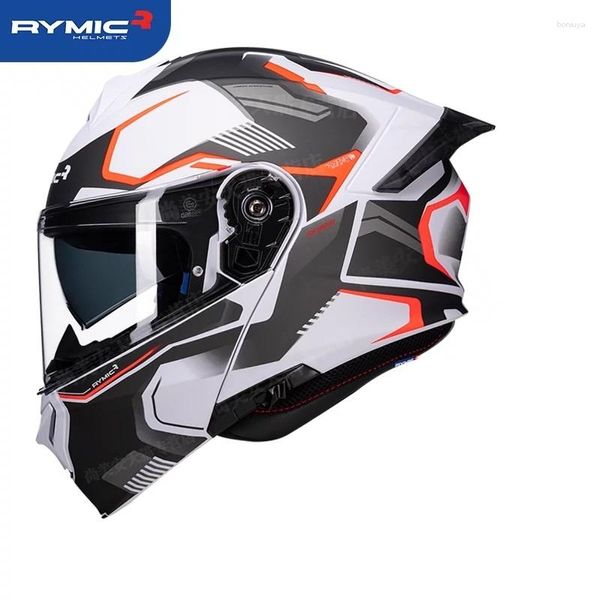 Motosiklet kaskları çift lens yarış kask iç güneş vizör modüler off road cascos para moto tam yüz kapakete nokta ece onaylı